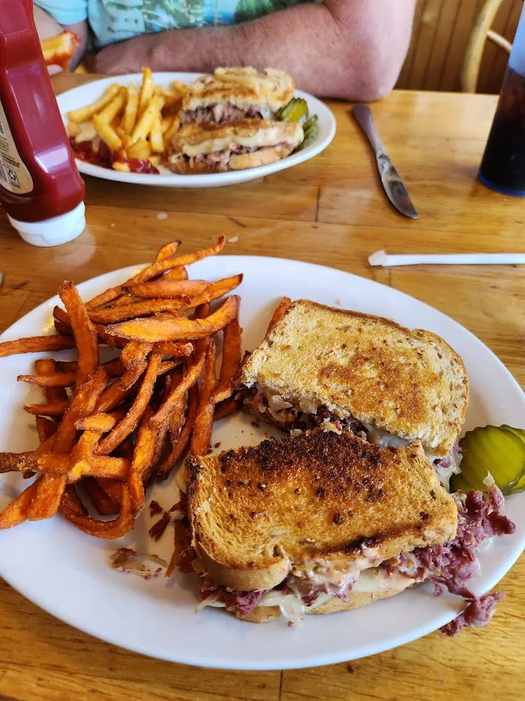 Reuben Sandwich with Sweet Potato Fries